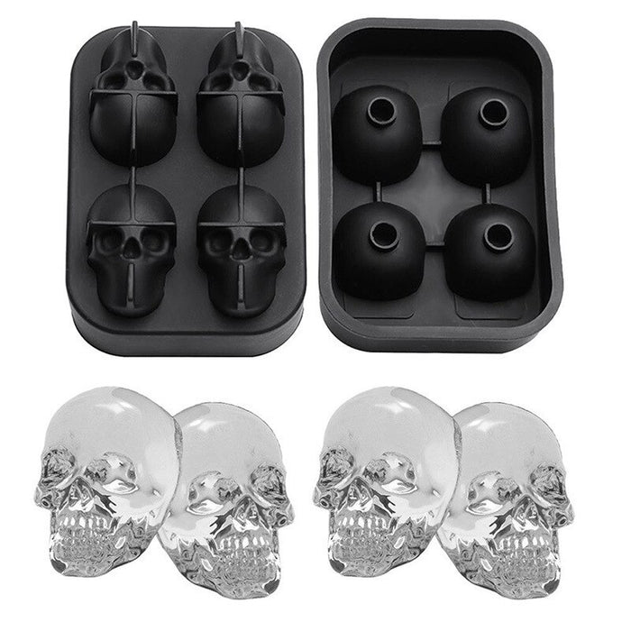 3D Skull Silicone Ice Cube Mold