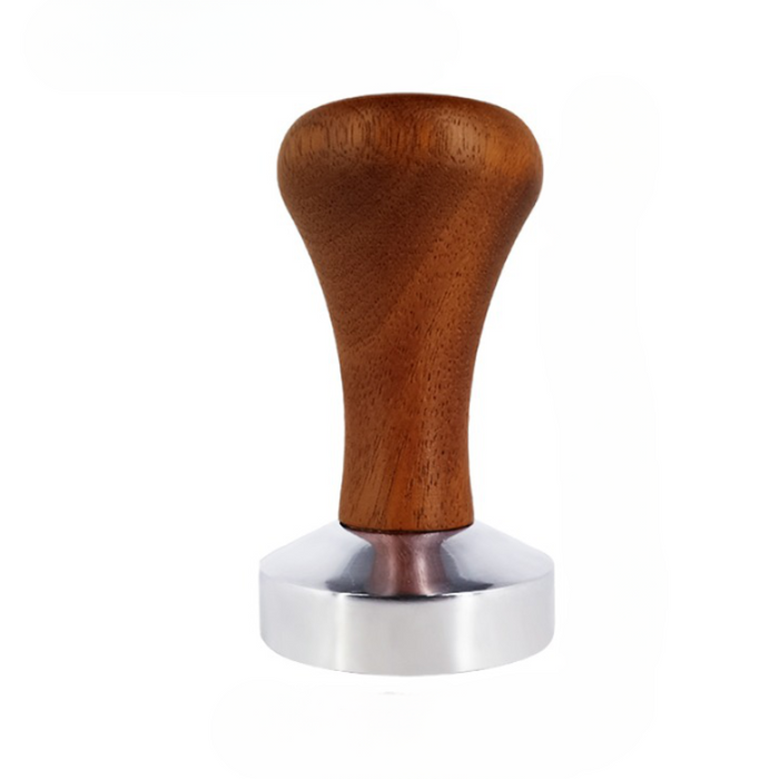 Coffee Espresso Flat Tamper Base Clear Body Steel Press