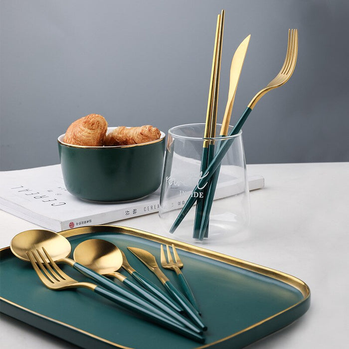 Gold Dinnerware Set