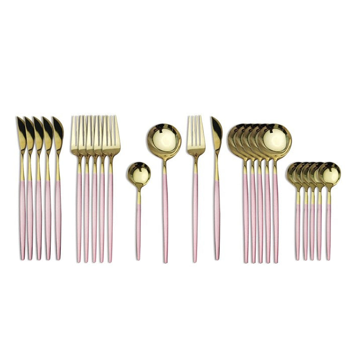 Golden Western Style Steel Cutlery