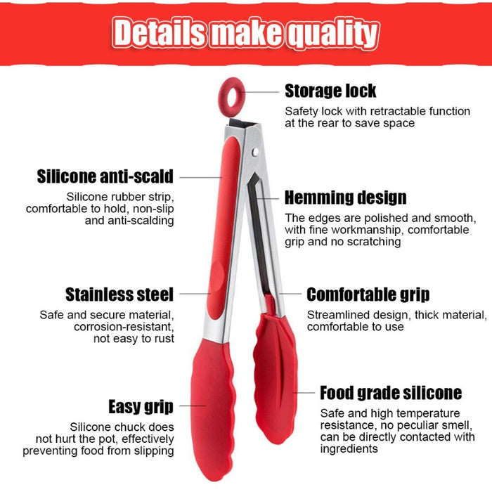 Silicone Grilling Tongs