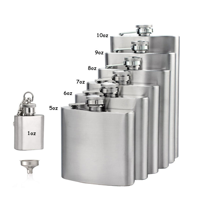 Stainless Steel Hip Flask Set