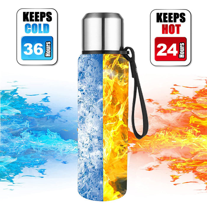 Stainless Steel Thermos Bottle With Bag