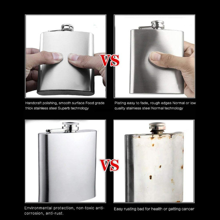 Stainless Steel Hip Flask Set