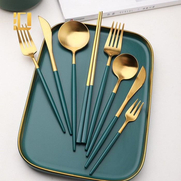 Gold Dinnerware Set