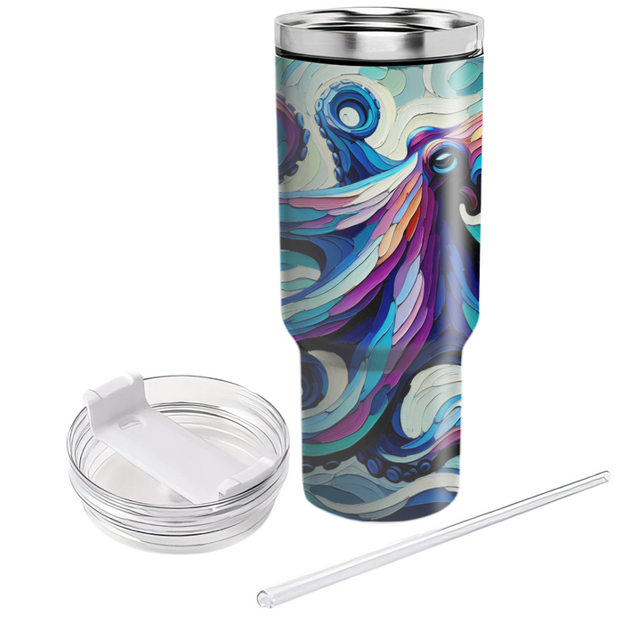 Artistic Octopus Odyssey  Tumbler Cups