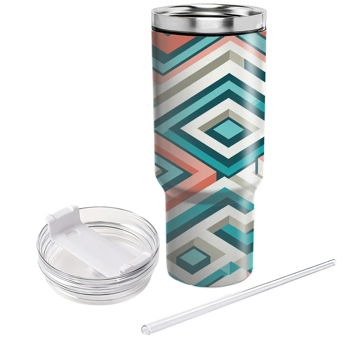 Square Wave Geometric  Custom Tumblers