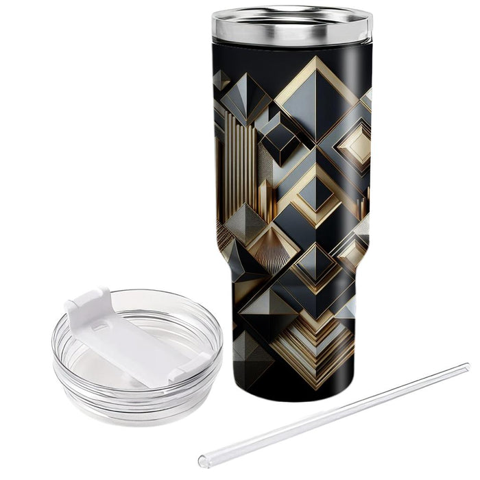 Geometric Glitz  Personalized Tumblers