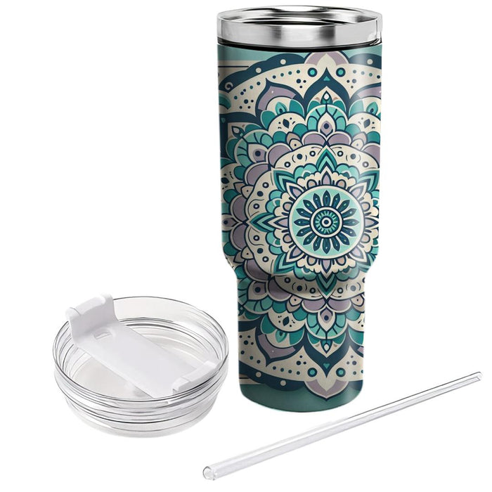 Artistic Circular Mandala  Travel Tumblers