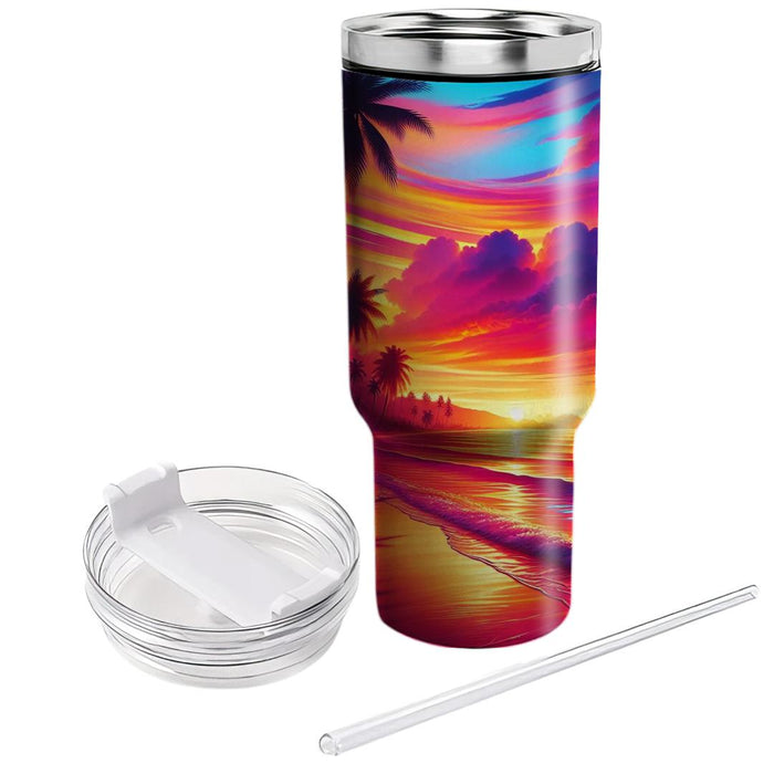 Tropical Paradise Sunset  Custom Tumblers