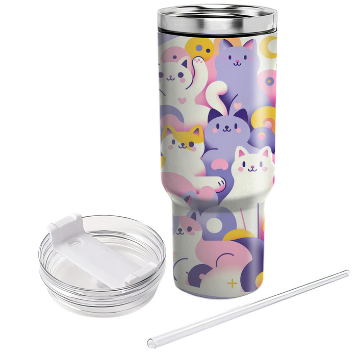 Whimsical Retro Cats  Tumblers For Gifts