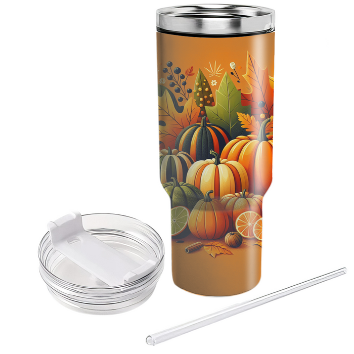 Autumn Pumpkin Harvest  Tumbler Cups