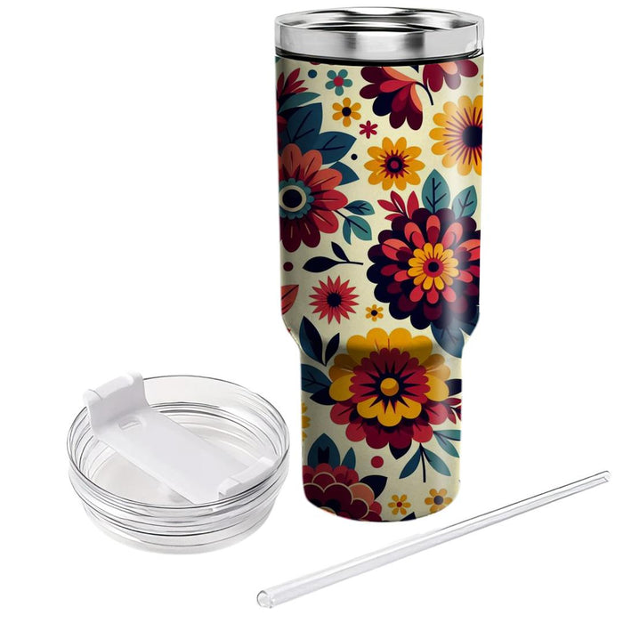 Bold Floral Bouquets  Insulated Tumblers