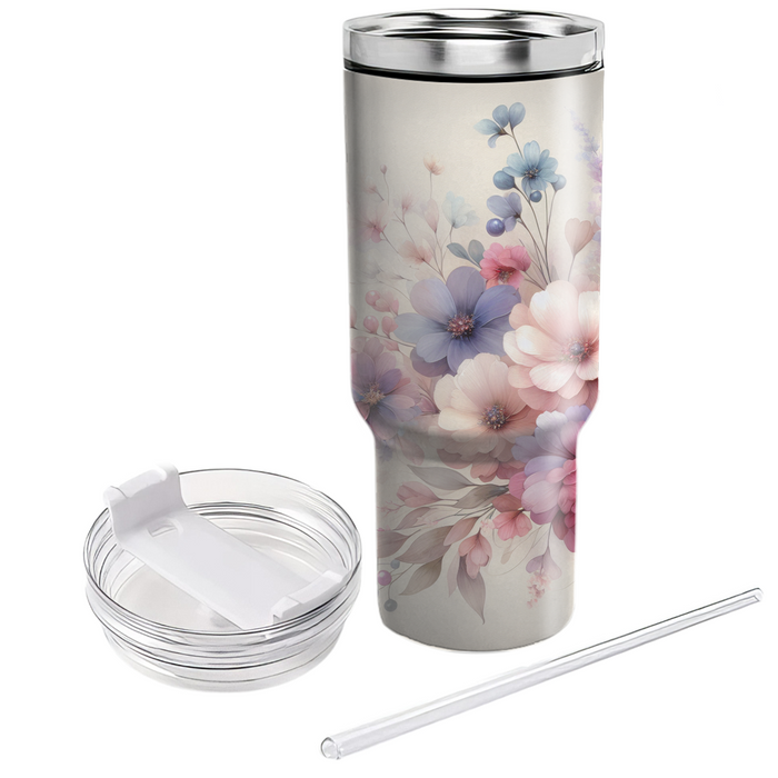 Serenity Floral Watercolor  Insulated Tumblers