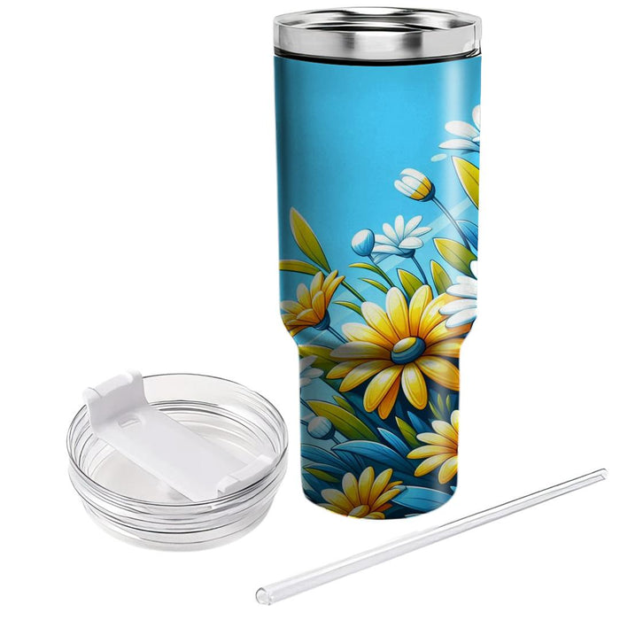 Sunshine Daisies  Personalized Tumblers