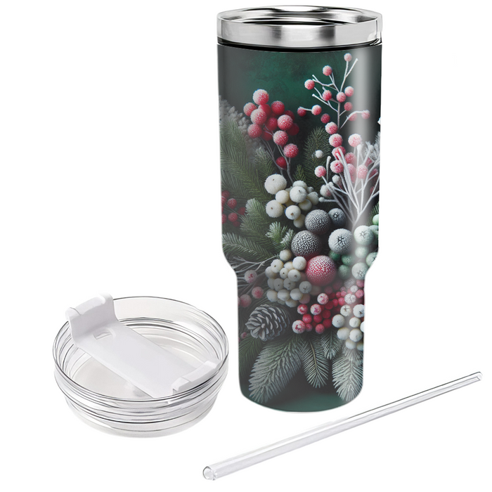 Winter Frosted Berry  Custom Tumblers