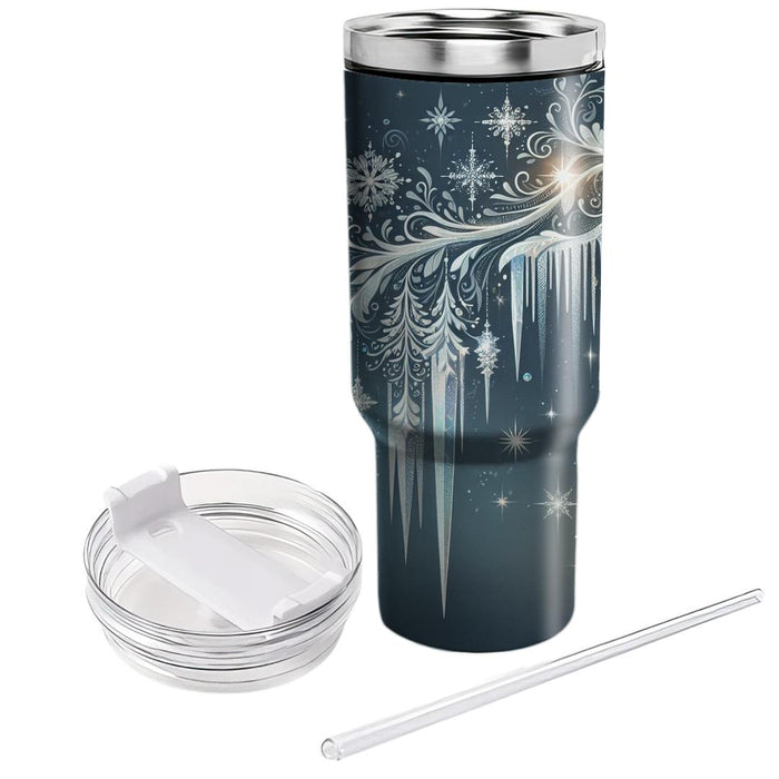 Winter Icicle Fantasy  Decorative Tumblers