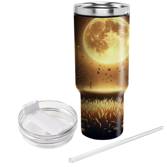 Autumn Harvest Moon Tumblers With Lids