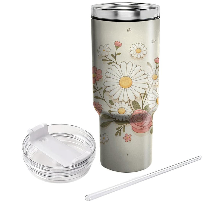 Whimsical Floral Tea Party  Tumbler Cups