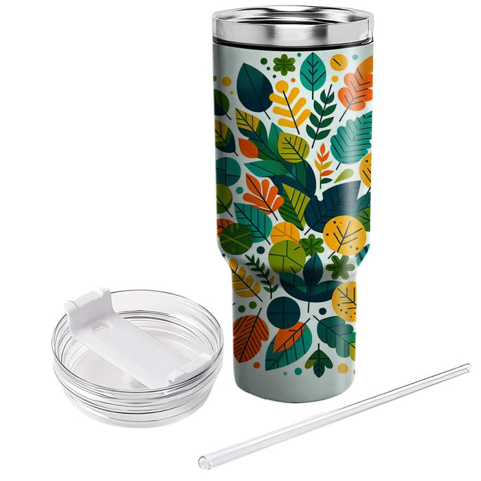 Retro Funky Foliage  Travel Tumblers