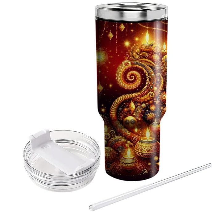 Fusion Of Lights - A Cultural Diwali Christmas  Custom Tumblers