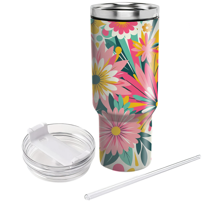 Floral Burst Pattern  Unique Tumblers