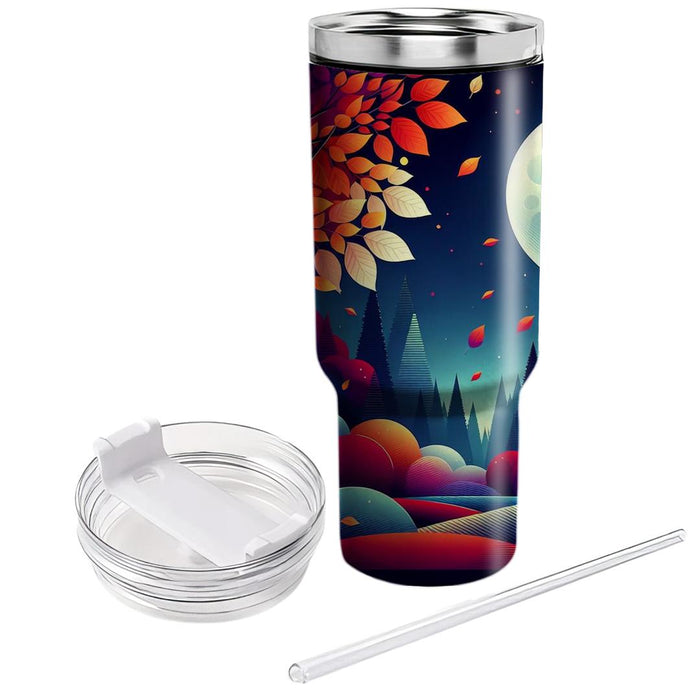 Autumn Moonlit Glow  Decorative Tumblers