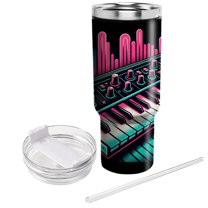 Vintage Synth Wave  Tumblers With Lids