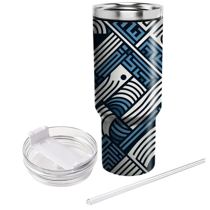 Geometric Wave Patterns  Custom Tumblers