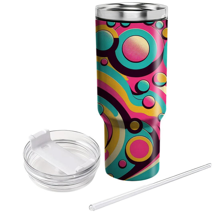 Vibrant Retro Circles  Decorative Tumblers