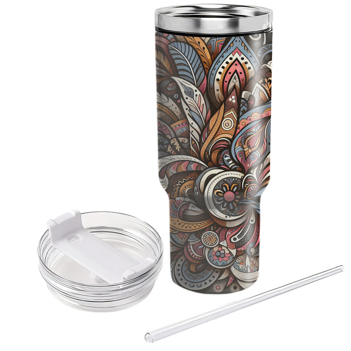 Funky Bohemian Patterns Travel Tumblers