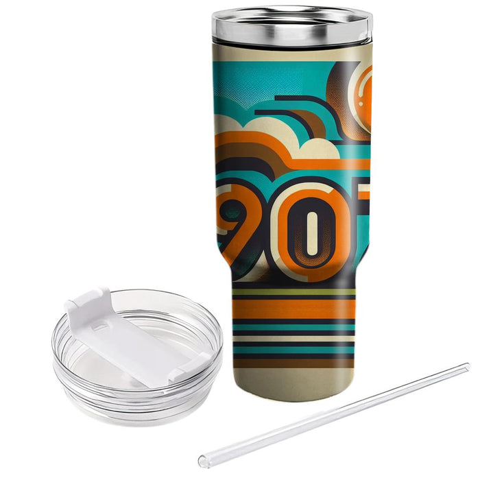 Bold Typographic 70s  Insulated Tumblers