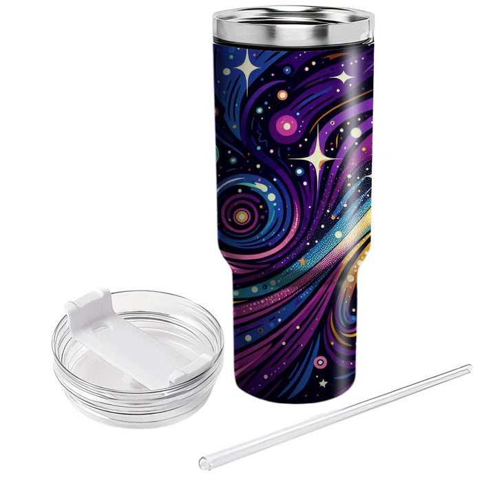 Retro Neon Galaxy  Personalized Tumblers