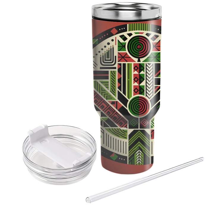 Rituals Of Unity - Kwanzaa Mosaic  Decorative Tumblers