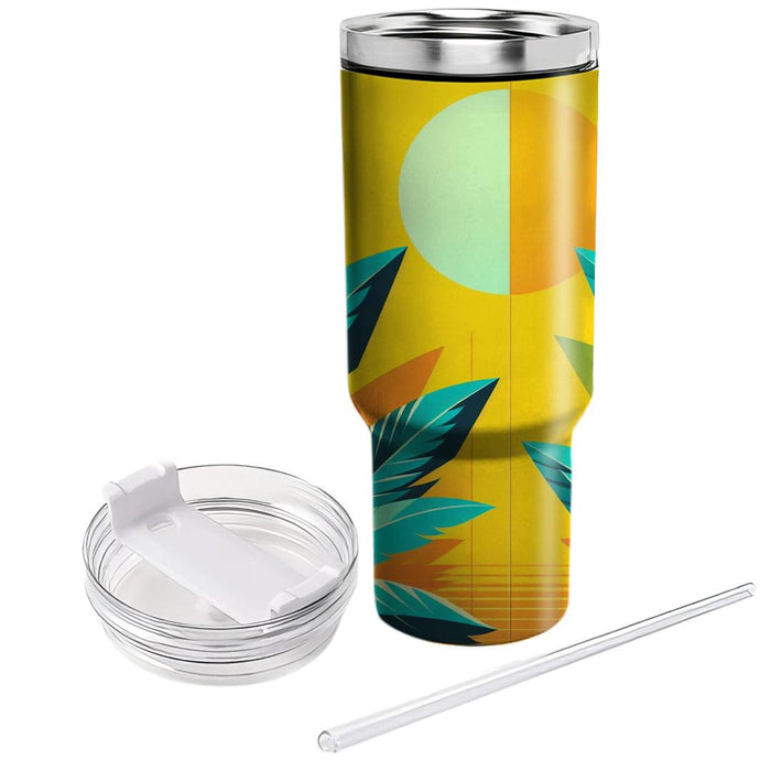 Retro Palm Leaf  Custom Tumblers