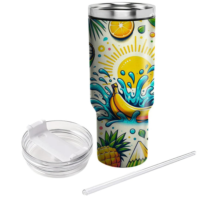 Vibrant Summer Splash  Travel Tumblers