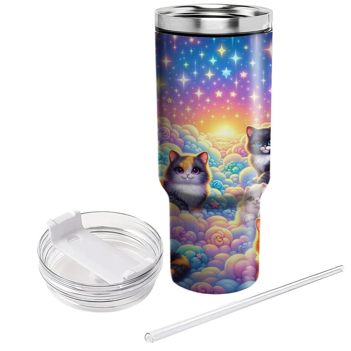 Whimsical Cat Dreams  Tumbler Cups