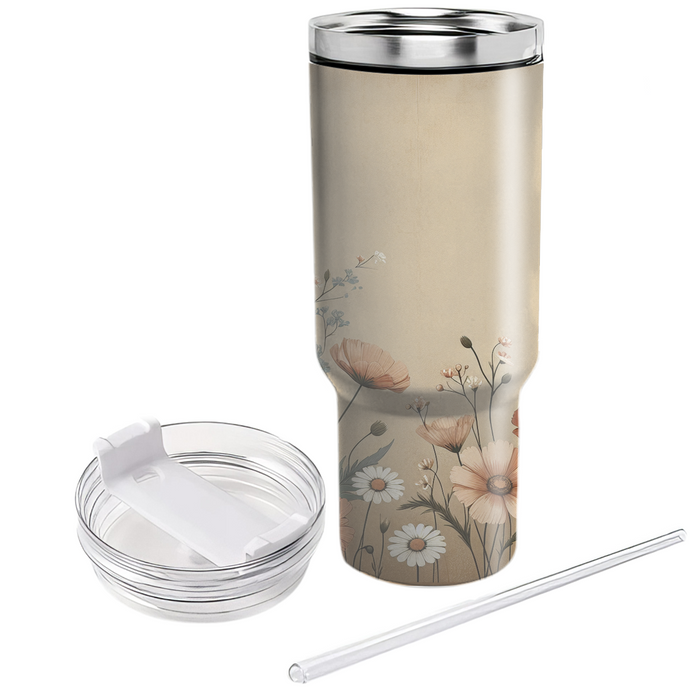 Rustic Wildflower Charm  Travel Tumblers