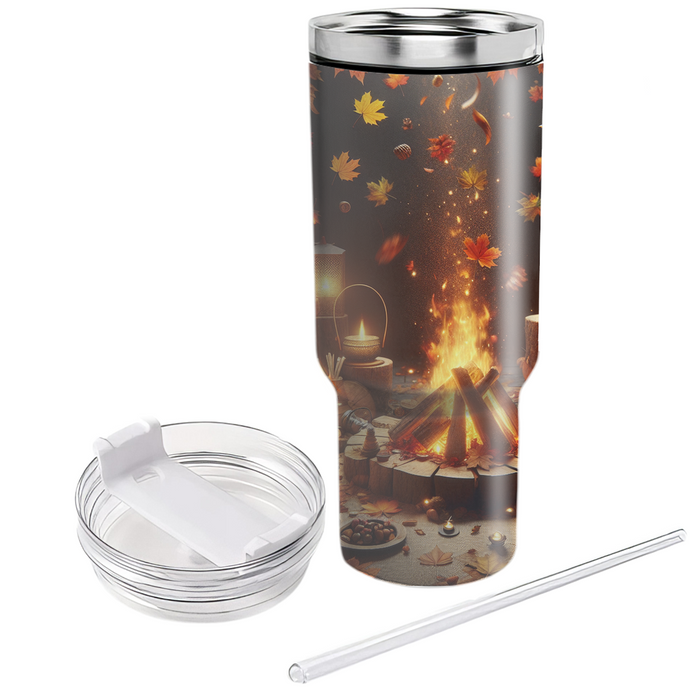 Autumn Cozy Campfire  Custom Tumblers