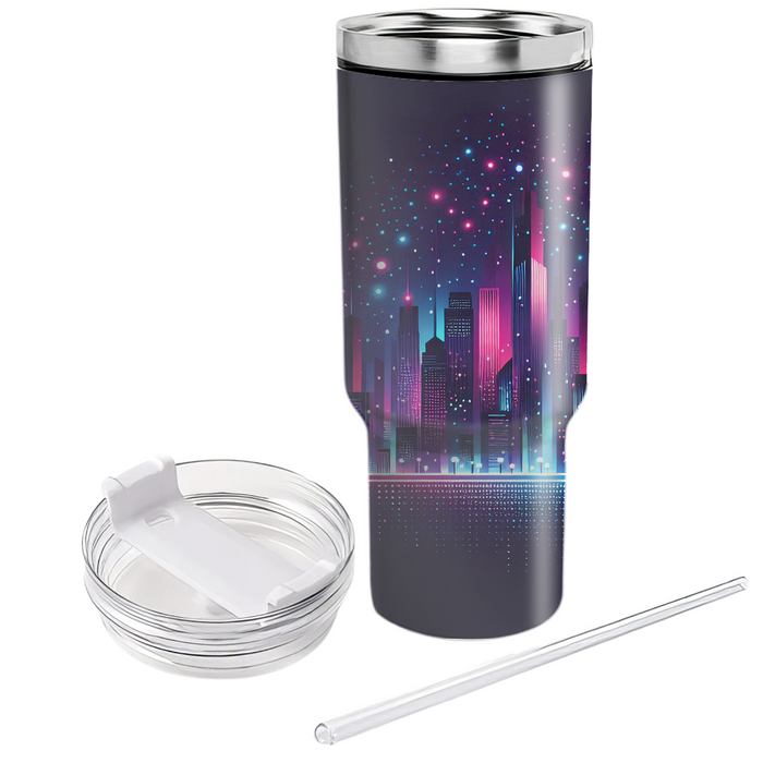 Vibrant City Lights  Personalized Tumblers