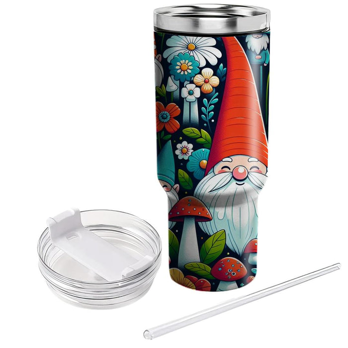 Whimsical Gnome Garden  Personalized Tumblers