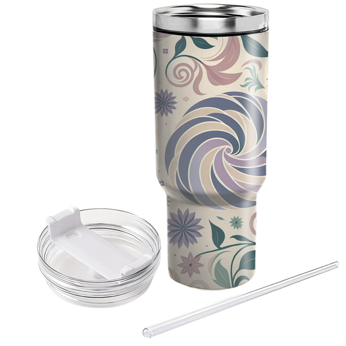 Floral Spiral Harmony Custom Tumblers