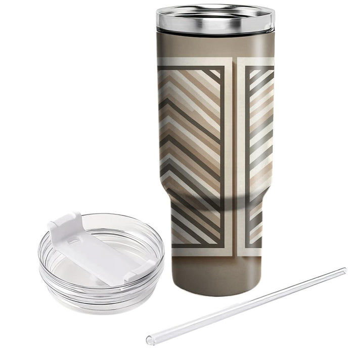 Sophisticated Chevron Chic  Tumblers With Lids