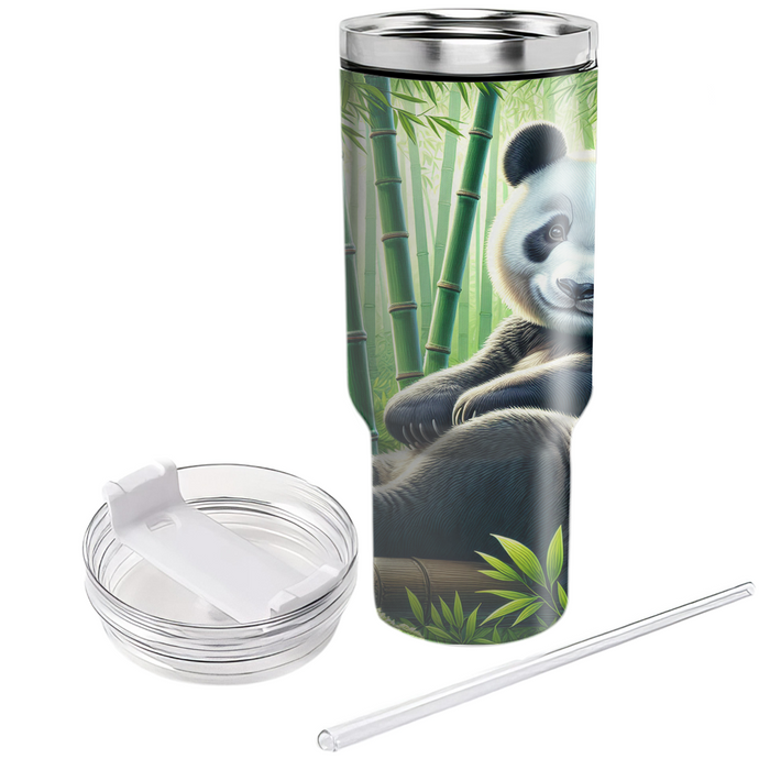 Serene Panda Bamboo  Tumbler Cups