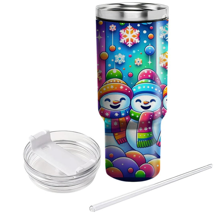 Winter Joyful Snowmen  Travel Tumblers