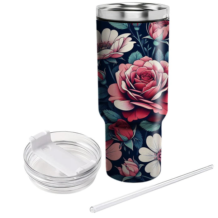 Wild Rose Wonder  Unique Tumblers