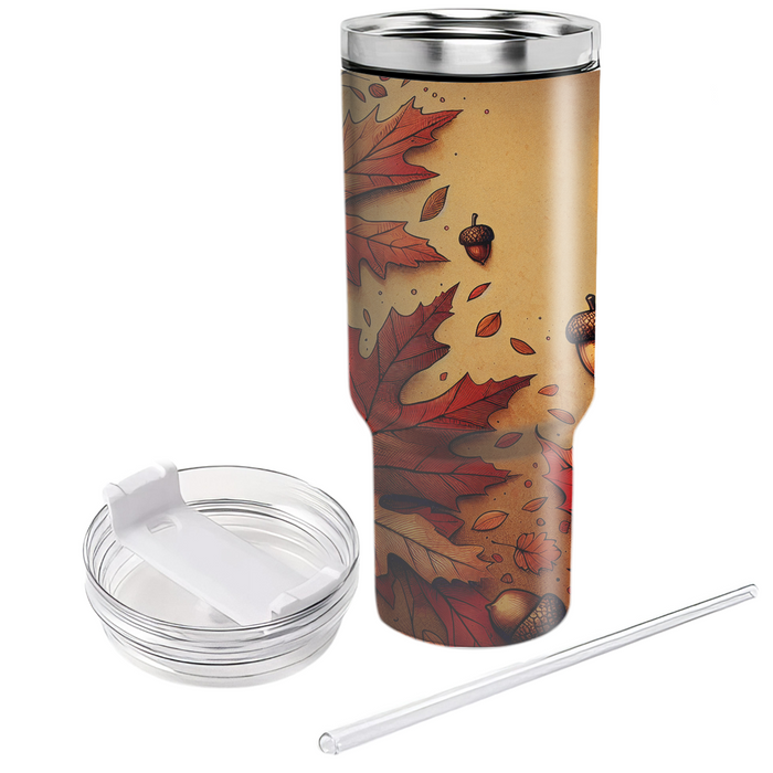 Autumn Leaves And Acorns  Tumbler Cups