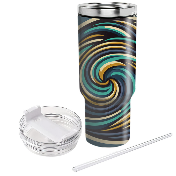 Abstract Spiral Pattern Tumbler Cups