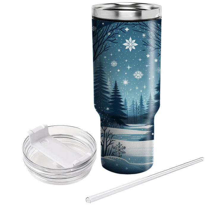 Winter Frosty Forest Adventure  Unique Tumblers