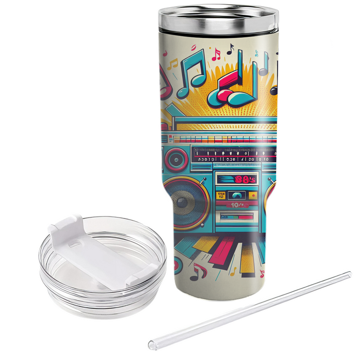 Vintage 80s Boombox  Tumbler Cups